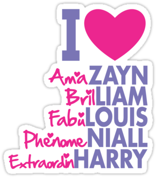 1 Direction - Sticker Tumblr One Direction (375x360), Png Download