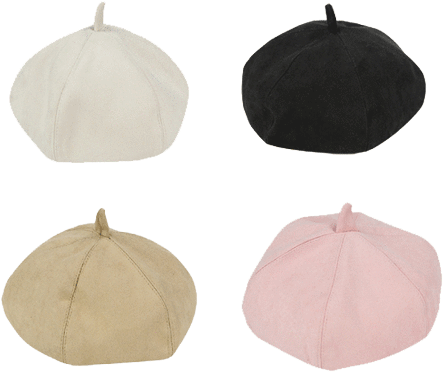 Itgirl Shop French Suede Caramel Colours Beret Hat - French Suede Caramel Colours Beret Hat (460x460), Png Download
