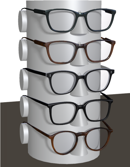Nerd Glasses - Glasses 3d Poser (450x600), Png Download