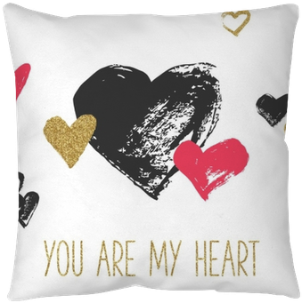 Valentines Day Greeting Card With Hand Drawn Hearts - Greeting Card (400x400), Png Download