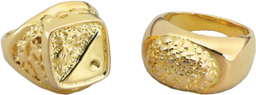 Rapper Gold Chain Png - Joker Suicidé Squad Gold Rings (500x793), Png Download