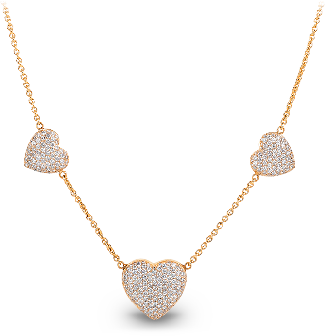 Trilogy Heart Necklace - Heart Necklace Png Transparent (700x700), Png Download