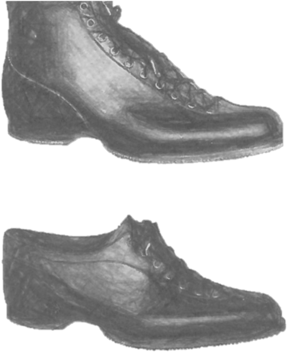 And The 'running Shoes' Worn >100 Years Ago - Madrid (640x718), Png Download