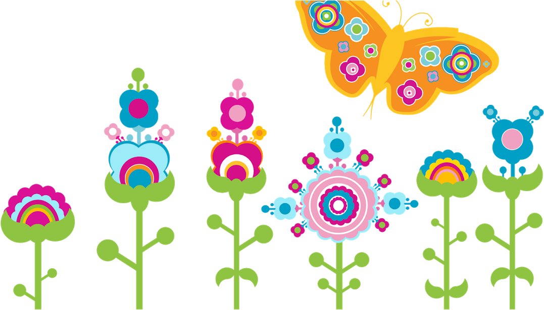 Retro Flowers (1200x630), Png Download