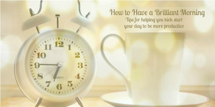 How To Have A Brilliant Morning - Vintage White Alarm Clock And White Coffee Cup Morning (1100x550), Png Download