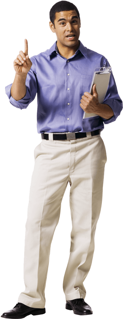 Making More Money May Make You Happy, But Not Happier - Man Standing Gesturing (464x1140), Png Download
