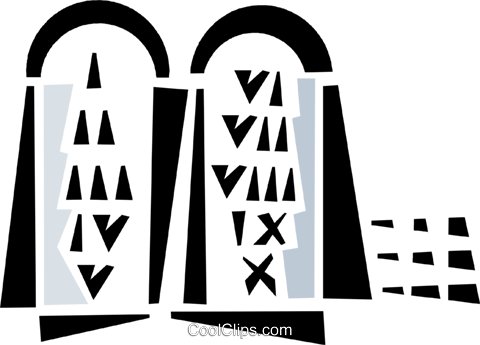 Ten Commandments Royalty Free Vector Clip Art Illustration - Clip Art (480x345), Png Download