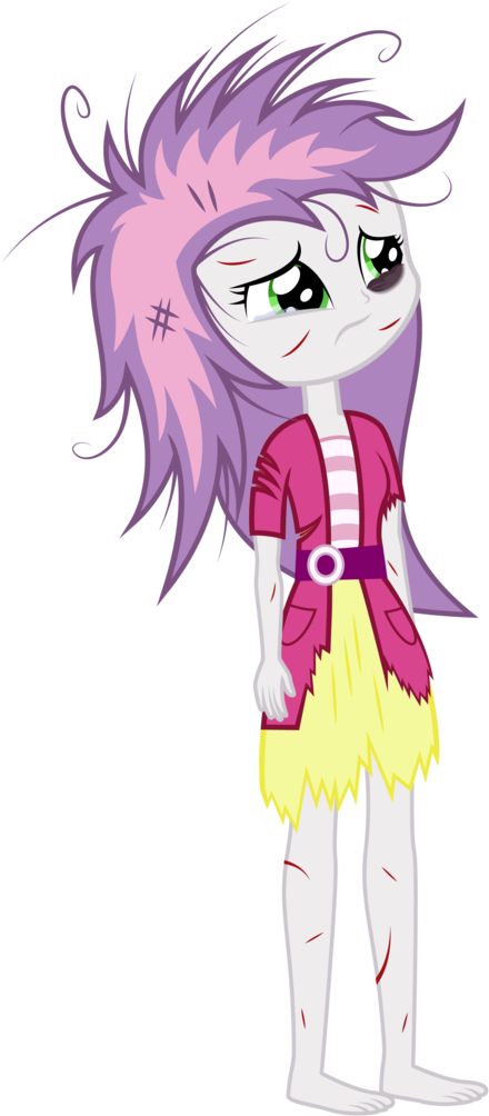 Apony4u, Barefoot, Black Eye, Blood, Clothes, Cut, - My Little Pony Equestria Girl Sweetie Belle (446x1024), Png Download