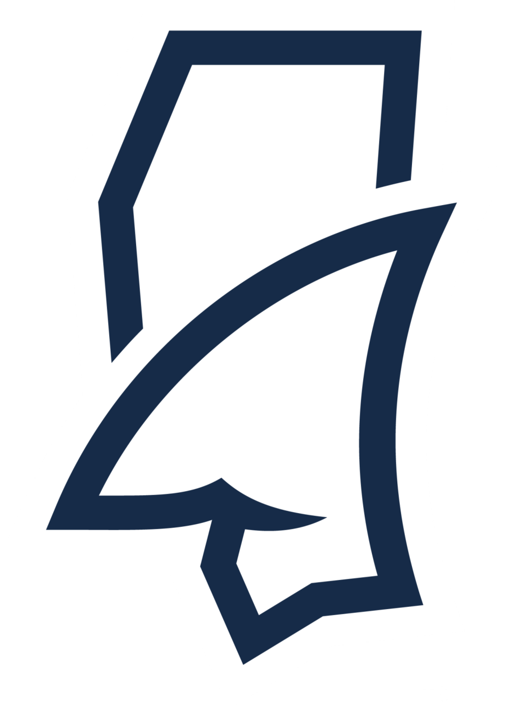 5 - New Ole Miss Shark Logo (1000x1401), Png Download