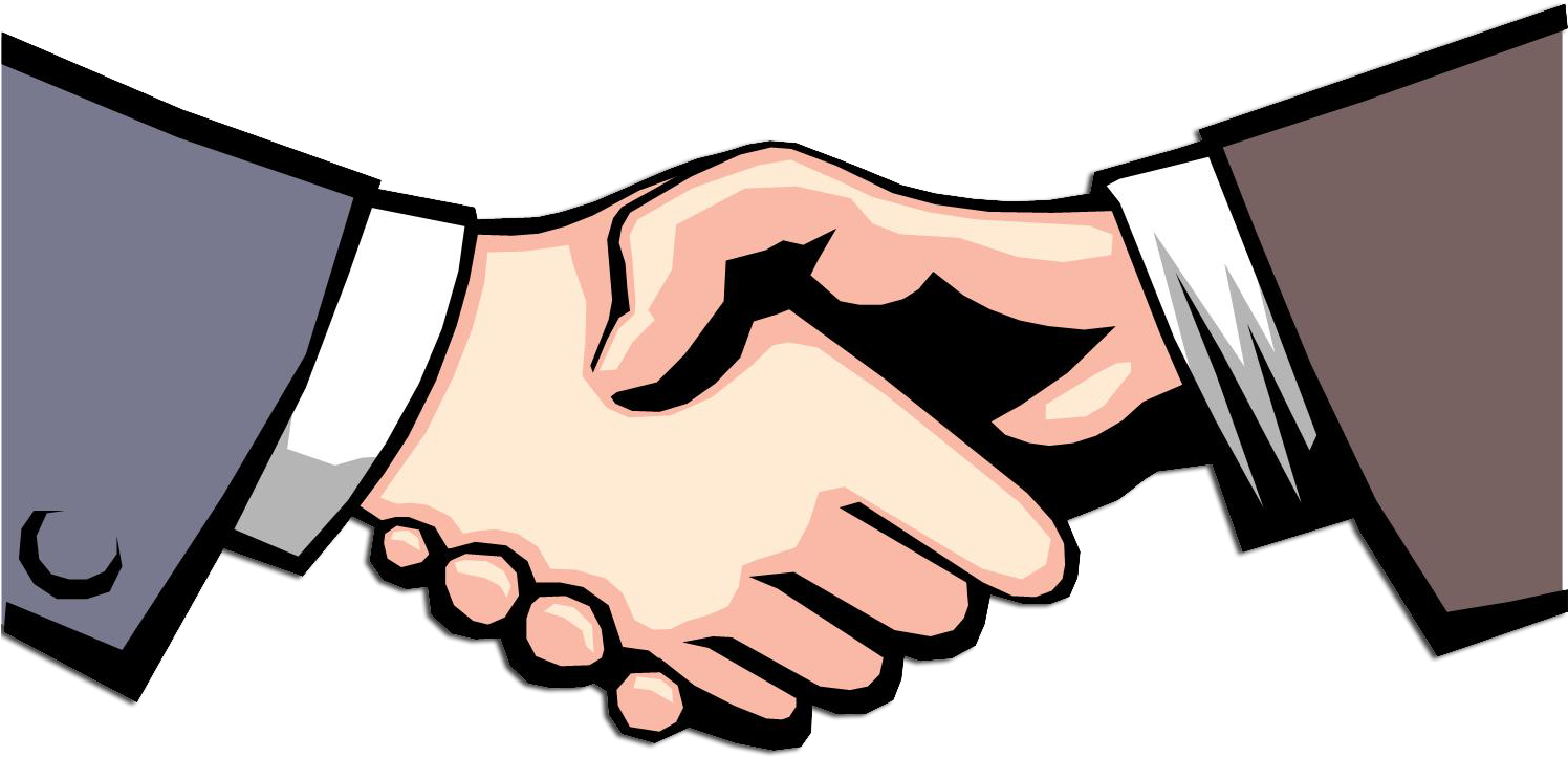 Handshake Clipart - Shake Hands Clipart Png (1503x731), Png Download