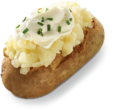 Sour Cream & Chive Baked Potato - Baked Potato (549x549), Png Download