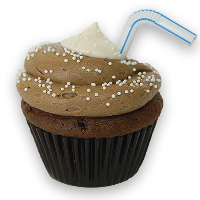 Root Beer Infused Cake With Root Beer Buttercream Frosting - Ice Cream Float (400x400), Png Download