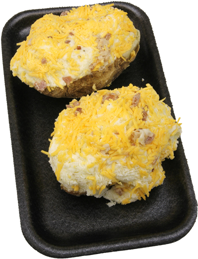 Bacon Cheddar Twice Baked Potato - Baked Potato (460x600), Png Download