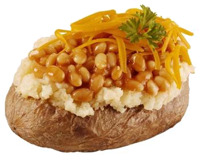 Baked Beans - Jacket Potato With Cheese (400x330), Png Download
