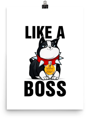 Like A Boss Matte Poster - Lets Play Comic Anime (600x600), Png Download