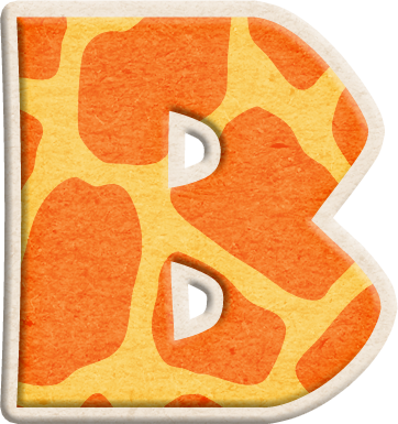 B - Animal Print Letras Safari (362x385), Png Download