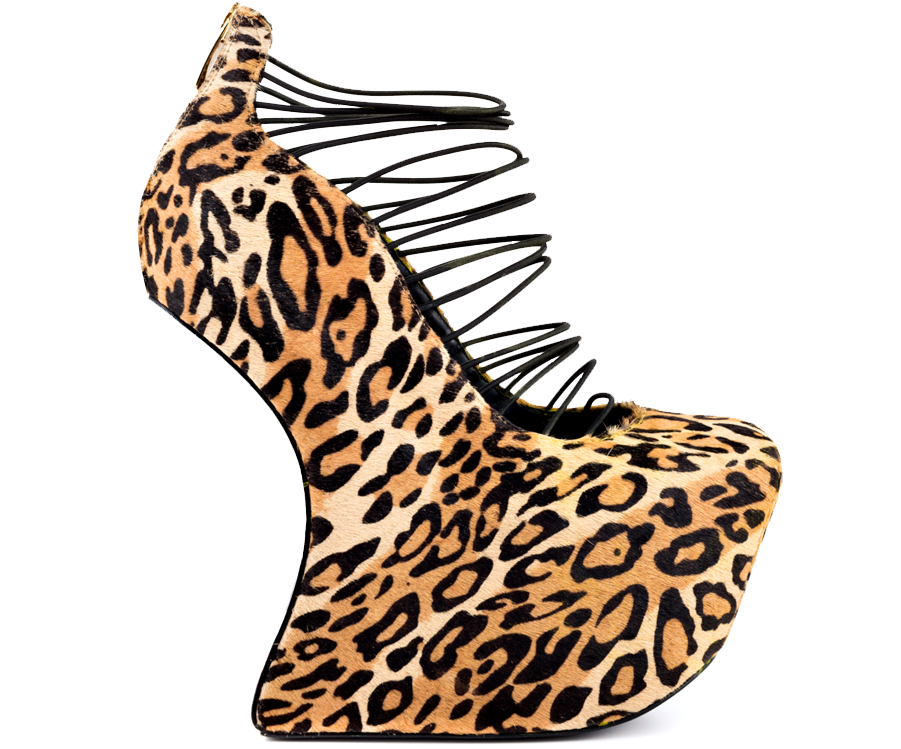 Calavera - Platform Heeless Curve Leopard By Taylor (900x900), Png Download