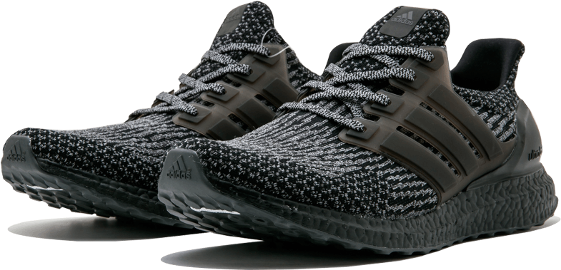 Ultra Boost Triple Black (1000x600), Png Download