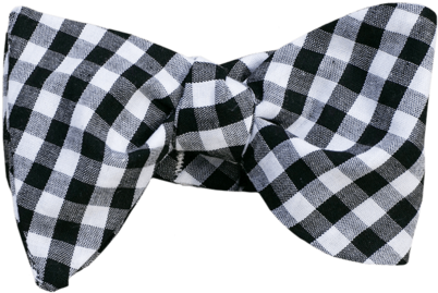 Black Gingham Bow Tie - Gingham Bow Tie Png (480x325), Png Download