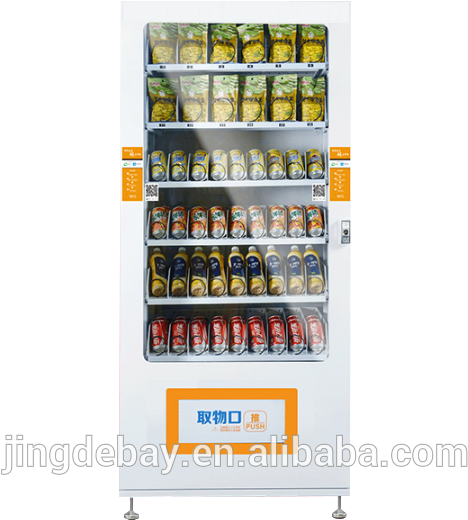 Bottled Water Coin Operated Water Candy Cup Noodle - Vending Machine (668x585), Png Download
