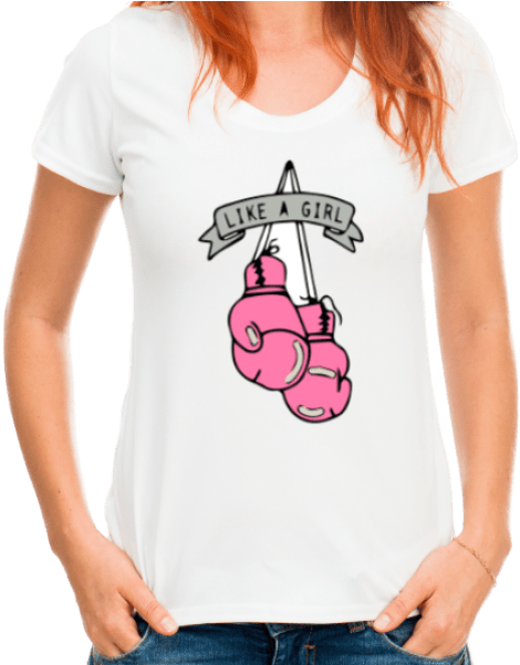 Fight Like A Girl Women's T-shirt - Faith Hope Love T Shirt Design (600x600), Png Download