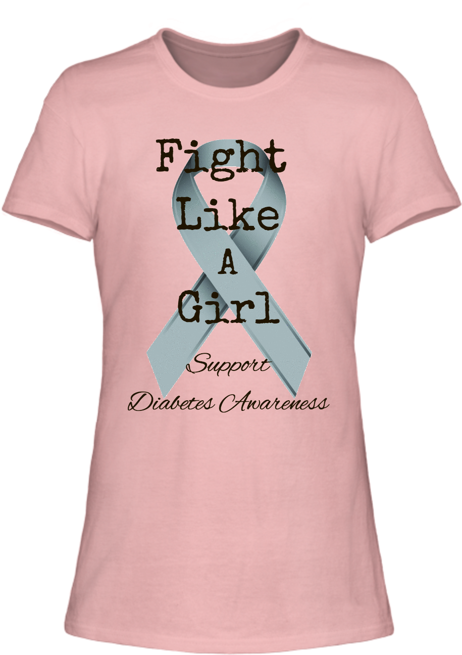 Fight Like A Girl For Diabetes Ladies Tee [runs Small] - 3drose I Came In Like A Wrecking Ball Black Letters (1000x1456), Png Download