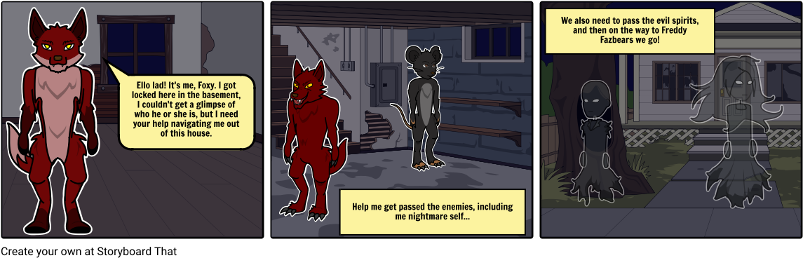 Foxy's Great Escape - Cartoon (1164x385), Png Download