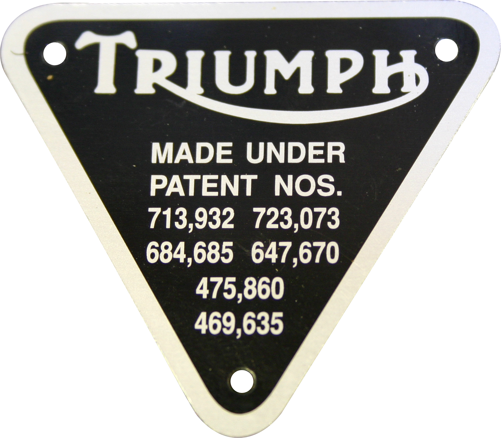 Triumph Patent Plate (1665x1457), Png Download