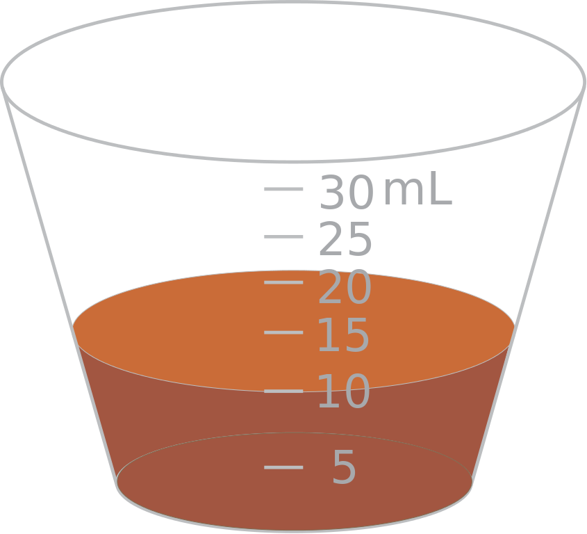 30ml Cup 10ml - 10 Ml Medicine Cup (845x768), Png Download