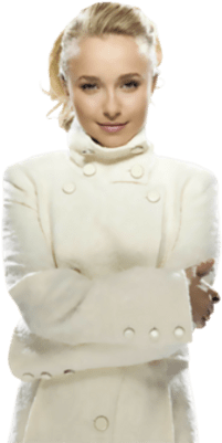 Hayden Panettiere White Coat - Hayden Panettiere Black Dress (400x400), Png Download