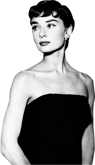 Audrey Hepburn Side View - Audrey Hepburn Strapless Dress (384x665), Png Download