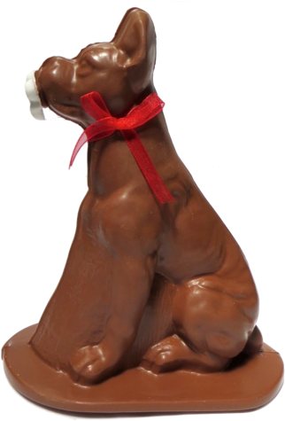 Chocolate Dog - Boxer - Chocolates With Love (405x480), Png Download