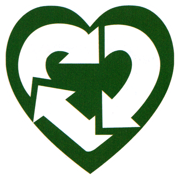 Small Bumper Sticker / Decal - Love Recycle (600x605), Png Download