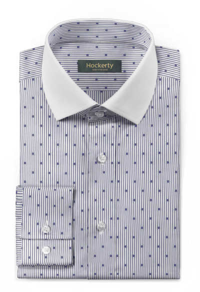 White Striped 100% Cotton Shirt - Cotton (400x585), Png Download