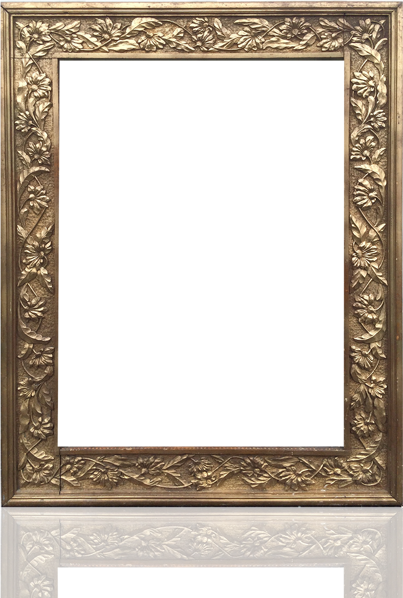Hand Carved Art Nouveau Frame - Art Nouveau Painting Frame (1400x1400), Png Download