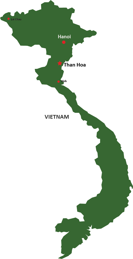 Located 16km From Thanh Hoa City, Sam Son Beach Attracts - Vietnam Map (566x1102), Png Download