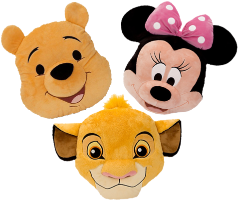 Disney Store Plush Character Head Pillows - False Disney - Simba Plush Pillow - 15'' - New (480x480), Png Download