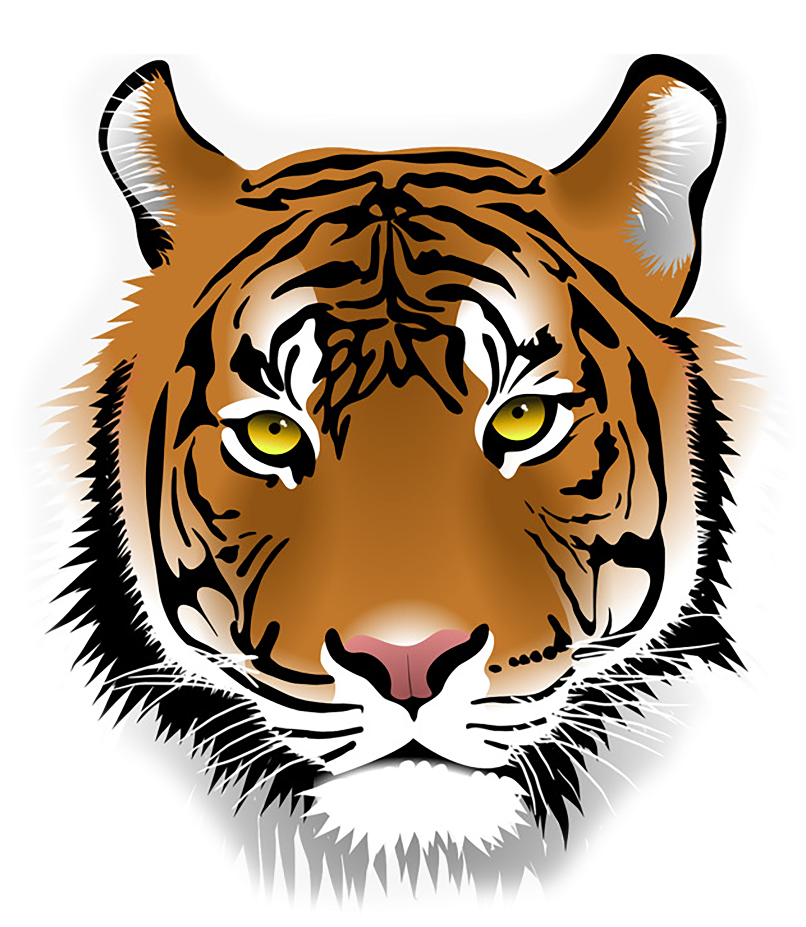 Blountstown Middle School - Bengal Tiger Head Clipart (3592x3488), Png Download