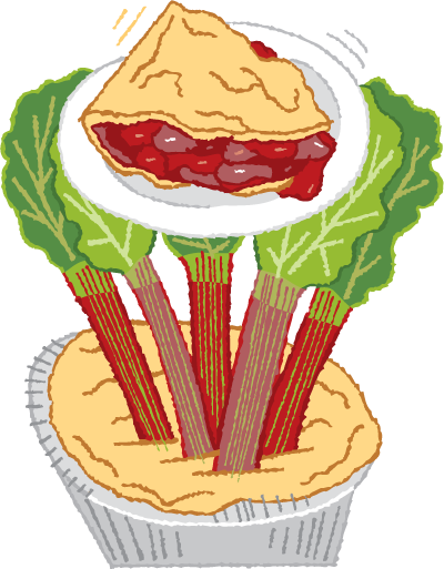 Simply Rhubarb Pie - Rhubarb Pie Clipart (400x513), Png Download
