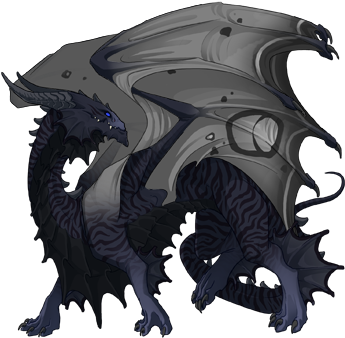 Midnight Tiger / Grey Eye Spots / Midnight Basic - Dragon Gore (350x350), Png Download