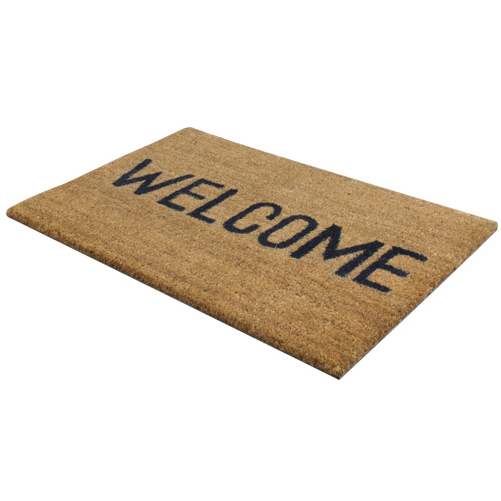 Jvl 02-424 Welcome Pvc Coir Doormat 40x70cm (1800x1800), Png Download