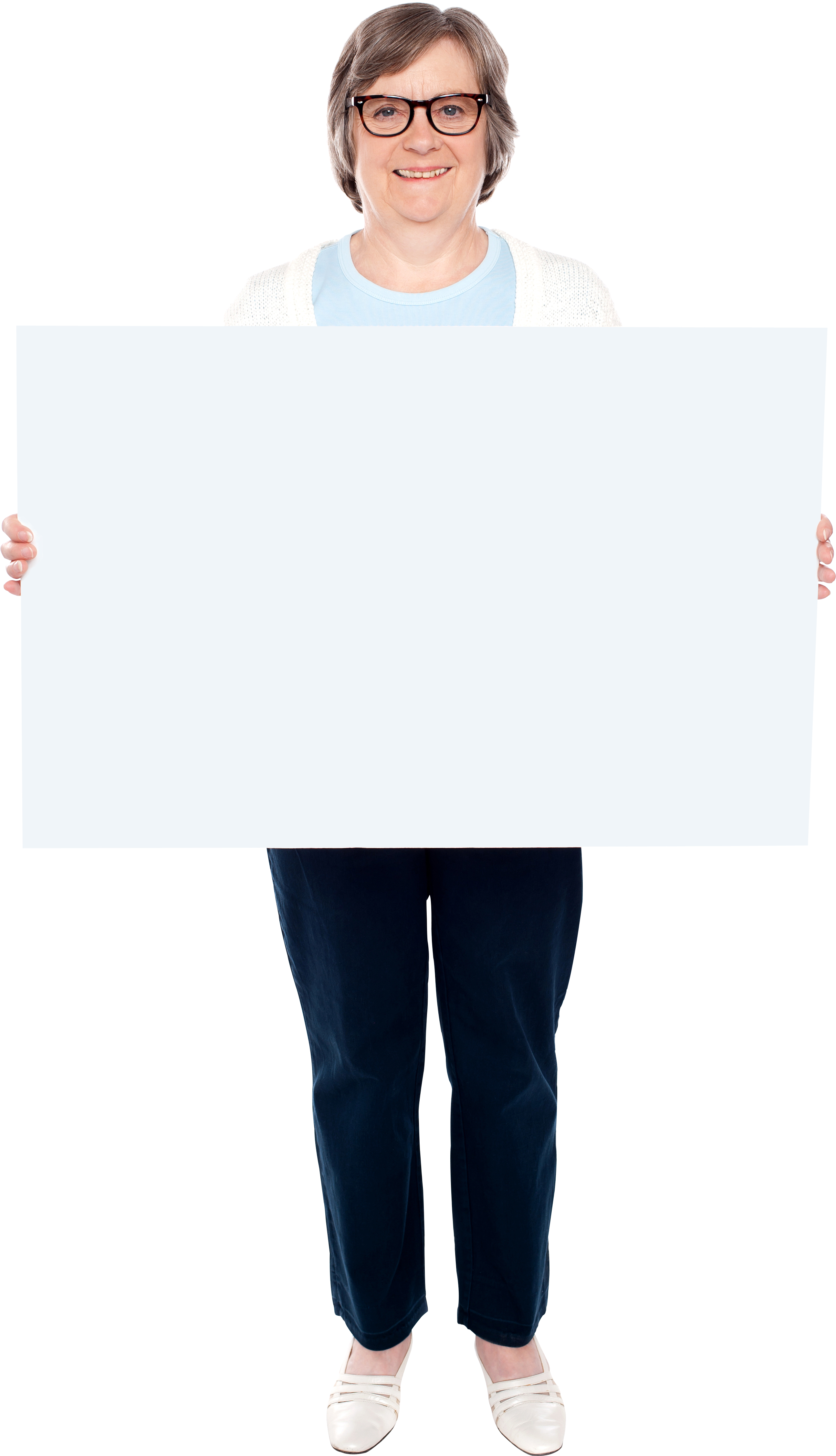Old Women Holding Banner Png Image - Businessperson (3200x5049), Png Download