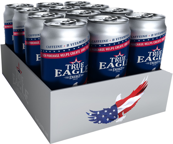 True Eagle Energy Drink - True Eagle Energy Drink - 12 Pack, 16 Fl Oz Cans (709x479), Png Download