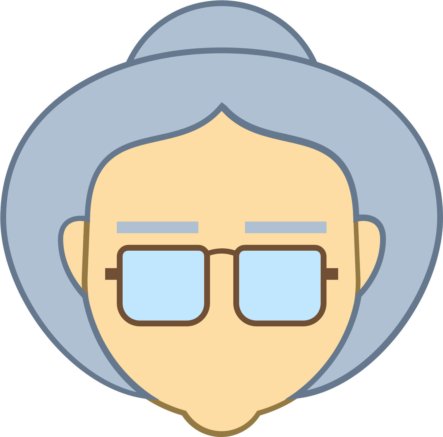 Old Lady Icon - Old Woman Icon (1600x1600), Png Download