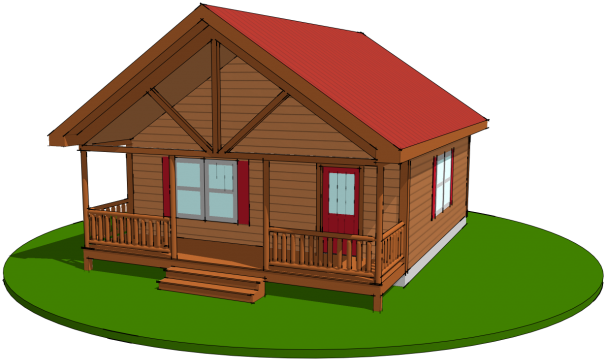 Frontier Settler - Chalet (640x445), Png Download