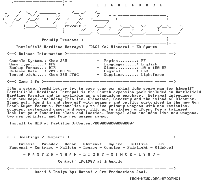 Battlefield - Hardline - Betrayal - Dlc - Xbox360-lightforce - Series (696x636), Png Download