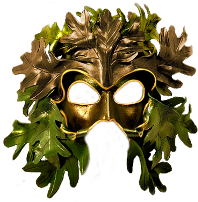 The Masquerade - Green Man Mask (400x400), Png Download