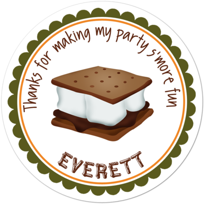 Kids Camping Party Thank You Tag (480x480), Png Download