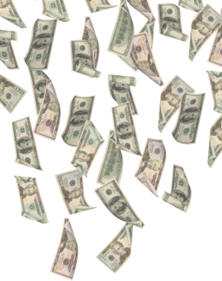 Falling Money Psd - Soldi Che Cadono Png (317x400), Png Download