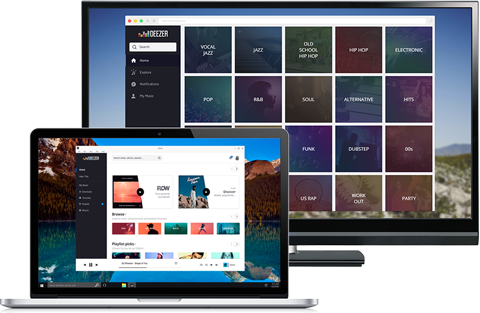 Deezer In Your Browser - Computer (480x313), Png Download